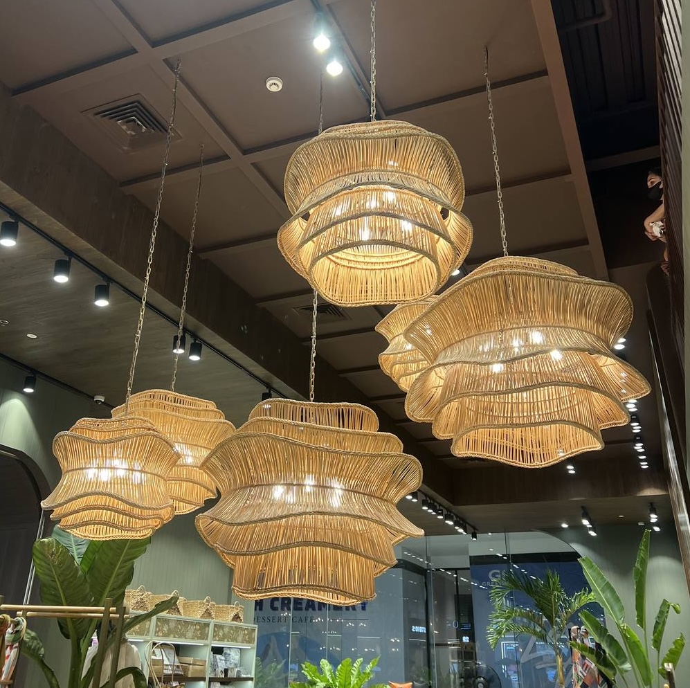Rattan pendant lights mall
