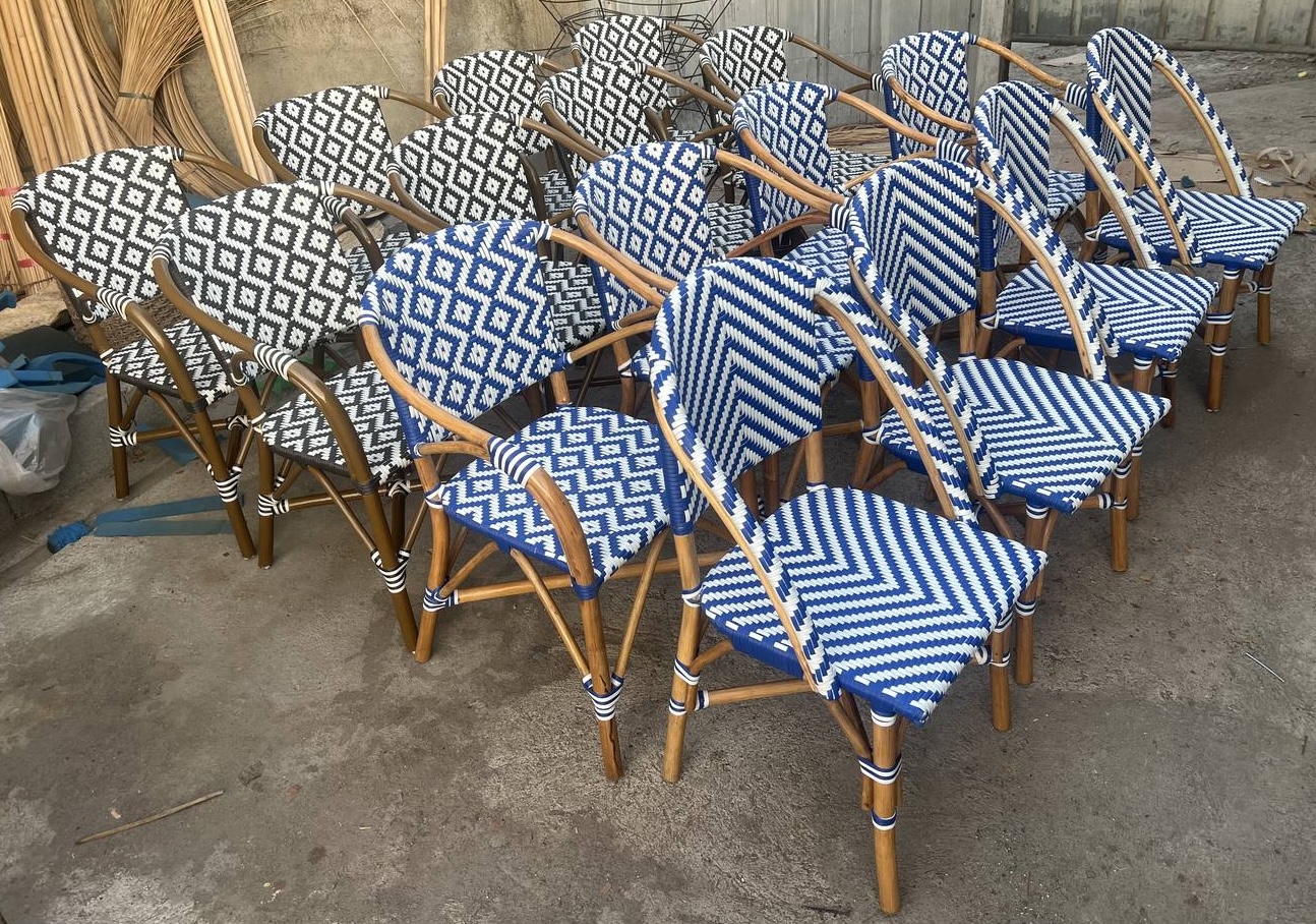 Rattan bistro chairs production